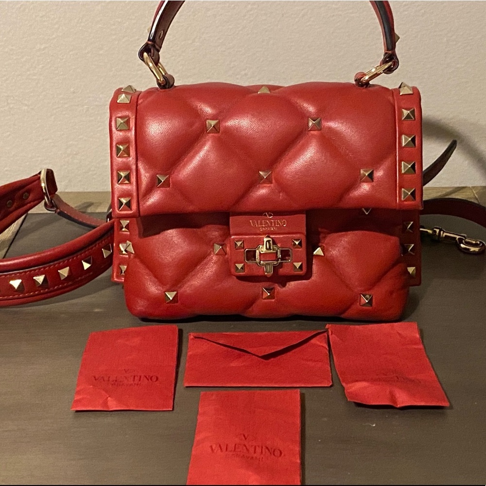 Valentino CandyStud quilted leather should…